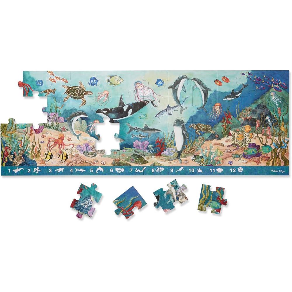 imageMelissa ampamp Doug Search and Find Beneath The Waves Floor Puzzle 48 pcs Over 4 feet Long  FSC Certified