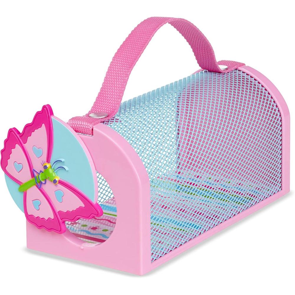 imageMelissa ampamp Doug Sunny Patch Cutie Pie Butterfly Bug House Toy with Carrying Handle and EasyAccess DoorOne Size