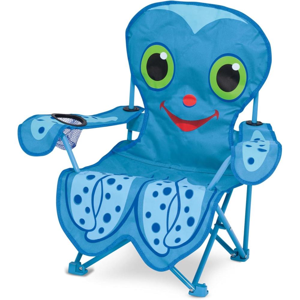 imageMelissa ampamp Doug Sunny Patch Flex Octopus Folding Beach Chair For Kids FrustrationFree PackagingFrustrationFree Packaging