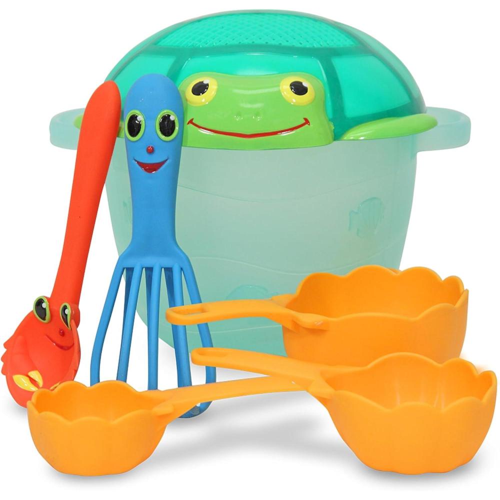 imageMelissa ampamp Doug Sunny Patch Seaside Sidekicks Sand Baking SetBeach Toy Outdoor Play for Kids Ages 3