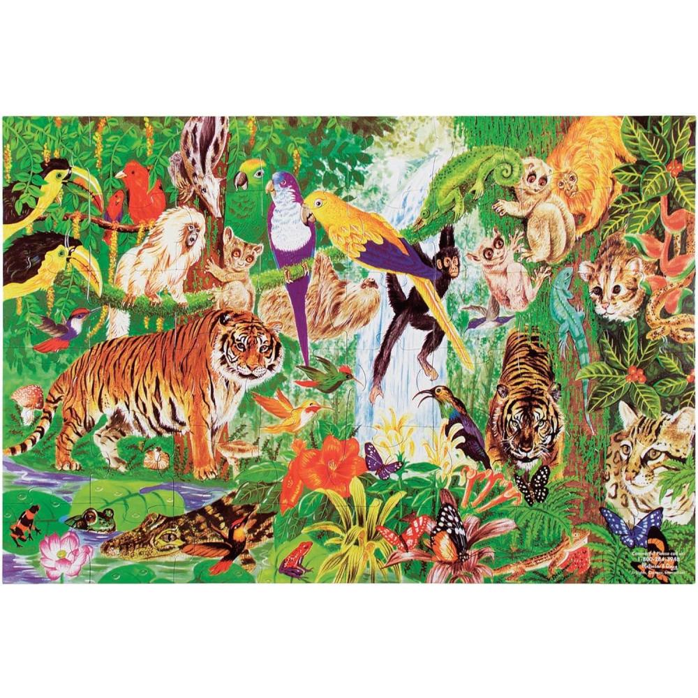 imageMelissa ampamp Doug Underwater Ocean Floor Puzzle 48 pc Jumbo Jigsaw Puzzle Educational Screen Free Activity for Toddler Preschoolers and Kids Ages 3 2 x 3 Feet  FSC CertifiedRainforest
