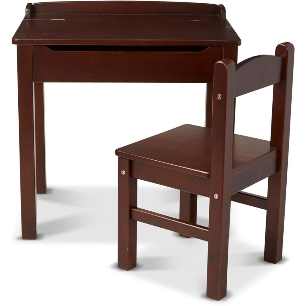 imageMelissa ampamp Doug Wooden LiftTop Desk ampamp Chair  Espresso