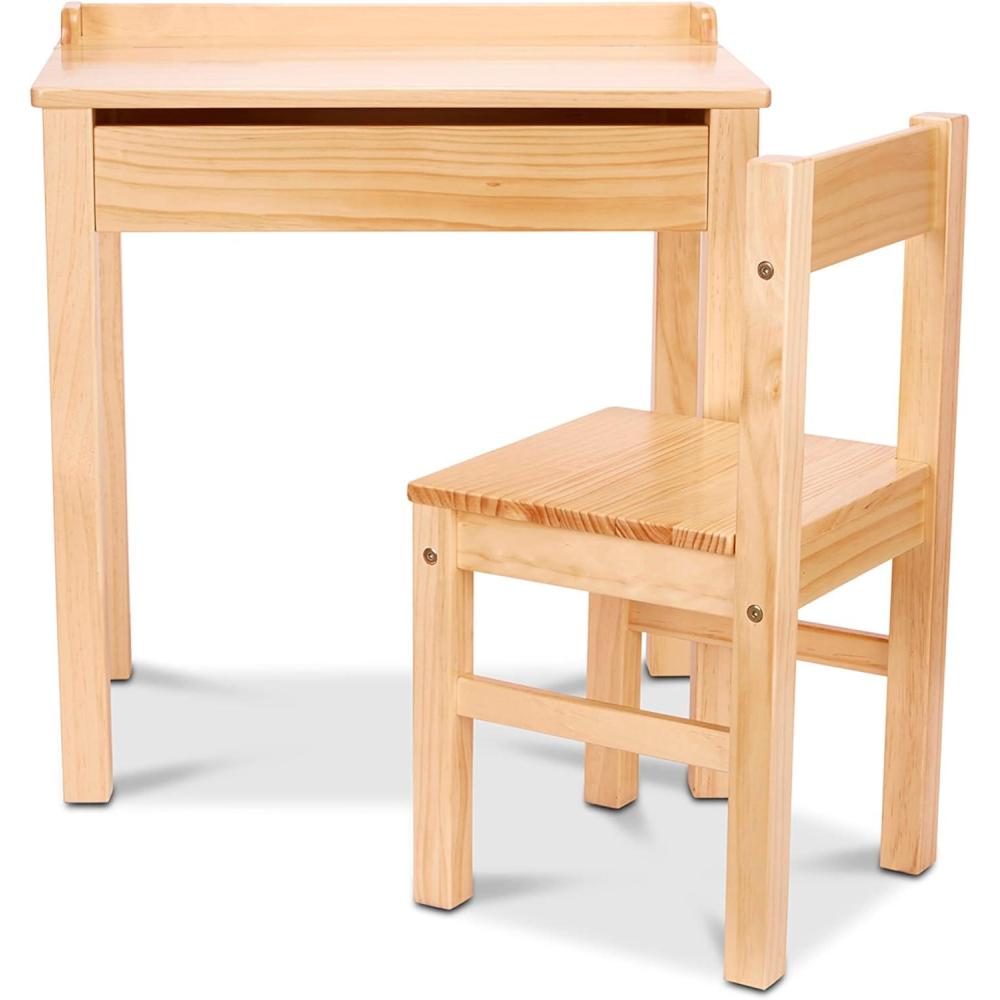 imageMelissa ampamp Doug Wooden LiftTop Desk ampamp Chair  HoneyBlonde