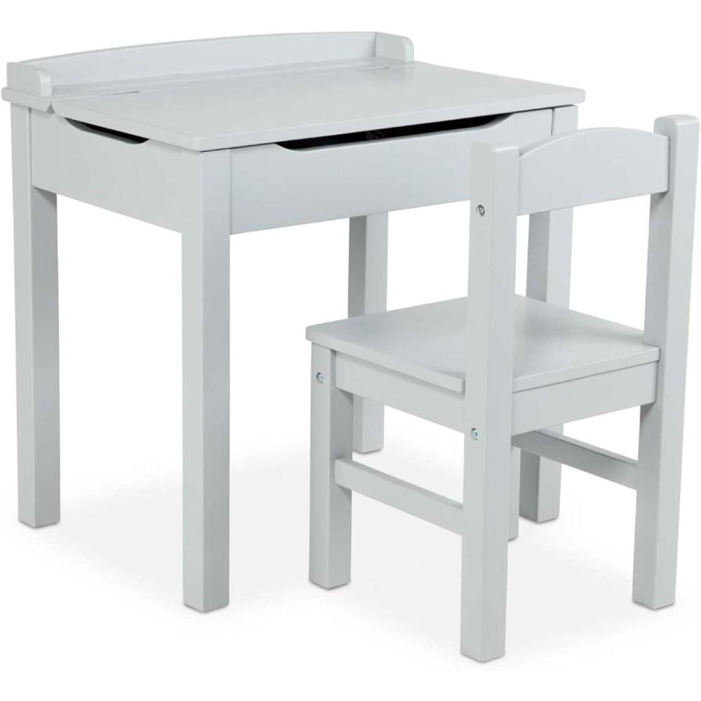 imageMelissa ampamp Doug Wooden LiftTop Desk ampamp Chair  HoneyGrey