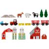 imageMelissa ampamp Doug 17Piece Wooden TakeAlong Tabletop Farm 4 Farm Vehicles Play Pieces Barn Grain House TakeAlong Pretend Play Toy Barn Toys for Toddlers Ages 1
