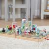 imageMelissa ampamp Doug 18Piece Wooden TakeAlong Tabletop Town 4 Rescue Vehicles Play Pieces Bridge