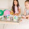 imageMelissa ampamp Doug 18Piece Wooden TakeAlong Tabletop Town 4 Rescue Vehicles Play Pieces Bridge