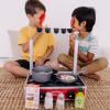 imageMelissa ampamp Doug 19Piece Deluxe Wooden Cooktop Set with Wooden Play Food Durable Pot and Pan