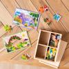 imageMelissa ampamp Doug 4in1 Wooden Dinosaur Jigsaw Puzzle Set 48 Pieces with Storage Box Toddler Puzzle Toy for Kids Ages 3  FSC CertifiedDinosaurs