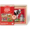 imageMelissa ampamp Doug 4in1 Wooden Dinosaur Jigsaw Puzzle Set 48 Pieces with Storage Box Toddler Puzzle Toy for Kids Ages 3  FSC CertifiedFarm Animals