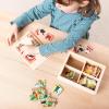 imageMelissa ampamp Doug 4in1 Wooden Dinosaur Jigsaw Puzzle Set 48 Pieces with Storage Box Toddler Puzzle Toy for Kids Ages 3  FSC CertifiedFarm Animals
