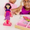 imageMelissa ampamp Doug Abby and Emma Magnetic Wooden DressUp Dolls Play Set 55 Pieces Magnetic Dolls Pretend Play ampamp Preschool Toys for Kids 3Abby  Emma