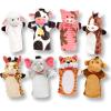 imageMelissa ampamp Doug Animal Hand Puppets Set of 2 4 Animals in Each  Zoo Friends and Farm Friends