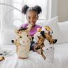 imageMelissa ampamp Doug Animal Hand Puppets Set of 2 4 Animals in Each  Zoo Friends and Farm Friends