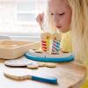 imageMelissa ampamp Doug Birthday Party Cake  Wooden Play Food with MixnMatch Toppings and 7 Candles
