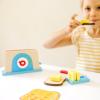 imageMelissa ampamp Doug Bread and Butter Toaster Set 9 pcs  Wooden Play Food and Kitchen Accessories