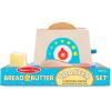 imageMelissa ampamp Doug Bread and Butter Toaster Set 9 pcs  Wooden Play Food and Kitchen Accessories