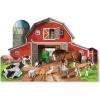 imageMelissa ampamp Doug Busy Barn Shaped Jumbo Jigsaw Floor Puzzle 32 pcs 2 x 3 feet  FSC CertifiedFloor Puzzle
