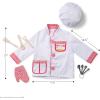 imageMelissa ampamp Doug Chef Role Play Costume DressUp Set 8Piece  Chefs Jacket Hat Name Tag  Pretend Chef Dress up Outift with Realistic Accessories Kids Dress Up for Toddlers ampamp Children Ages 3Standard Packaging