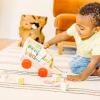 imageMelissa ampamp Doug Classic ABC Wooden Block Cart Educational Toy with 30 1Inch Solid Wood Blocks Multicolor