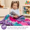 imageMelissa ampamp Doug Created by Me Flower Fleece Quilt NoSew Craft Kit 48 squares 4 feet x 5 feet