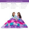 imageMelissa ampamp Doug Created by Me Flower Fleece Quilt NoSew Craft Kit 48 squares 4 feet x 5 feet