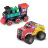imageMelissa ampamp Doug Created by Me Paint ampamp Decorate Your Own Wooden Vehicles Craft Kit For Kids 2 Pack  Monster Truck TrainTruck  Train