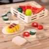 imageMelissa ampamp Doug Cutting Food  Play Food Set With 25 HandPainted Wooden Pieces Knife and Cutting BoardRetail Version