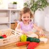 imageMelissa ampamp Doug Cutting Food  Play Food Set With 25 HandPainted Wooden Pieces Knife and Cutting BoardRetail Version