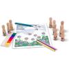 imageMelissa ampamp Doug Deluxe Happy Handle Stamp Set with 10 Stamps 5 Colored Pencils and 6Color Washable Ink Pad