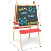 imageMelissa ampamp Doug Deluxe Magnetic Standing Art Easel with Chalkboard DryErase Board and 39 Letter and Number Magnets  FSC Certified