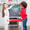 imageMelissa ampamp Doug Deluxe Magnetic Standing Art Easel with Chalkboard DryErase Board and 39 Letter and Number Magnets  FSC Certified