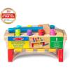 imageMelissa ampamp Doug Deluxe Pounding Bench Wooden Preschool Learning Toy with Mallet100 x 50 x 42