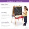 imageMelissa ampamp Doug Deluxe Standing Art Easel  DryErase Board Chalkboard Paper RollerStandard Packaging