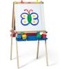 imageMelissa ampamp Doug Deluxe Wooden Art Easel for Kids with DryErase Board Chalkboard ampamp Drawing Paper Roller Folding DoubleSided Toddler Easel Preschool Learning Toys for Girls ampamp Boys Ages 3FrustrationFree Packaging