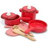 imageMelissa ampamp Doug Deluxe Wooden Kitchen Accessory Set  Pots ampamp Pans 8 pcs