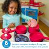 imageMelissa ampamp Doug Deluxe Wooden Kitchen Accessory Set  Pots ampamp Pans 8 pcs