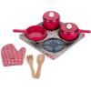 imageMelissa ampamp Doug Deluxe Wooden Kitchen Accessory Set  Pots ampamp Pans 8 pcs