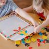 imageMelissa ampamp Doug Deluxe Wooden Magnetic Pattern Blocks Set  Educational Toy with 120 Magnets and Carrying Case MultiNone 1 EA English OnlyEnglish Only