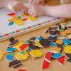imageMelissa ampamp Doug Deluxe Wooden Magnetic Pattern Blocks Set  Educational Toy with 120 Magnets and Carrying Case MultiNone 1 EA English OnlyEnglish Only
