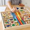 imageMelissa ampamp Doug Deluxe Wooden Stamp Set Animals  30 Stamps 6 Markers 2 Stamp PadsVehicles