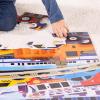 imageMelissa ampamp Doug Dinosaur Dawn Jumbo Floor Puzzle 24 Pieces 2 x 3 Feet Jigsaw Puzzle for Preschoolers and Kids Ages 3  FSC CertifiedTraffic Jam Floor Puzzle  24 Pieces