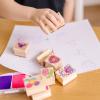 imageMelissa ampamp Doug Disney Princess Wooden Stamp Set 9 Stamps 5 Colored Pencils and 2Color Stamp Pad Disney Princess Coloring Stamps with Washable Ink for Kids Ages 4Friendship