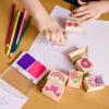 imageMelissa ampamp Doug Disney Princess Wooden Stamp Set 9 Stamps 5 Colored Pencils and 2Color Stamp Pad Disney Princess Coloring Stamps with Washable Ink for Kids Ages 4Friendship