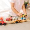 imageMelissa ampamp Doug Emergency Vehicle Carrier Wooden Truck with 4 Rescue VehiclesEnglish Only