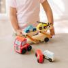imageMelissa ampamp Doug Emergency Vehicle Carrier Wooden Truck with 4 Rescue VehiclesEnglish Only