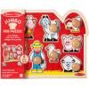 imageMelissa ampamp Doug Farm Animals Jumbo Knob Puzzle Wooden Peg Puzzle for Toddlers Educational Toy for Shape Recognition and Fine Motor Skills Ages 1Puzzle