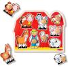 imageMelissa ampamp Doug Farm Animals Jumbo Knob Puzzle Wooden Peg Puzzle for Toddlers Educational Toy for Shape Recognition and Fine Motor Skills Ages 1Puzzle