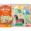 imageMelissa ampamp Doug Farm Animals Sound Puzzle  Wooden Peg Puzzle with Sound Effects 8 pcsPets