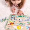 imageMelissa ampamp Doug Farm Animals Sound Puzzle  Wooden Peg Puzzle with Sound Effects 8 pcsZoo Animals